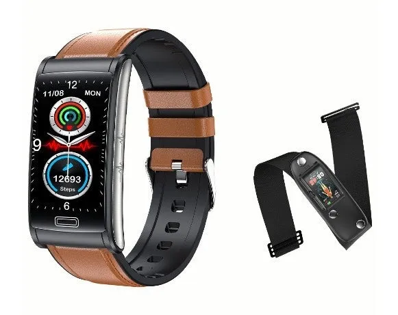 E600 smart watch with non-invasive blood sugar testing on wrist display