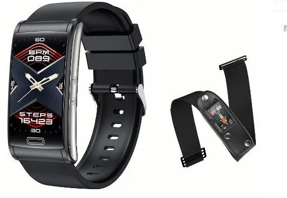 E600 smart watch with non-invasive blood sugar testing on wrist display