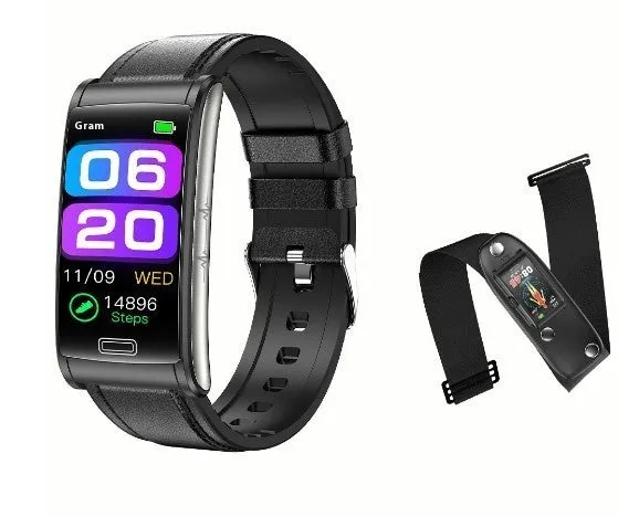 E600 smart watch with non-invasive blood sugar testing on wrist display