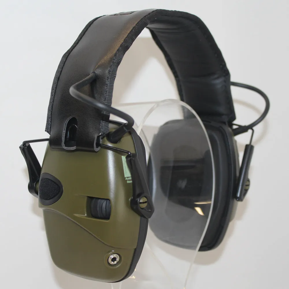 Outdoor noise-canceling headphones army green over-ear ABS steel for hunting shooting