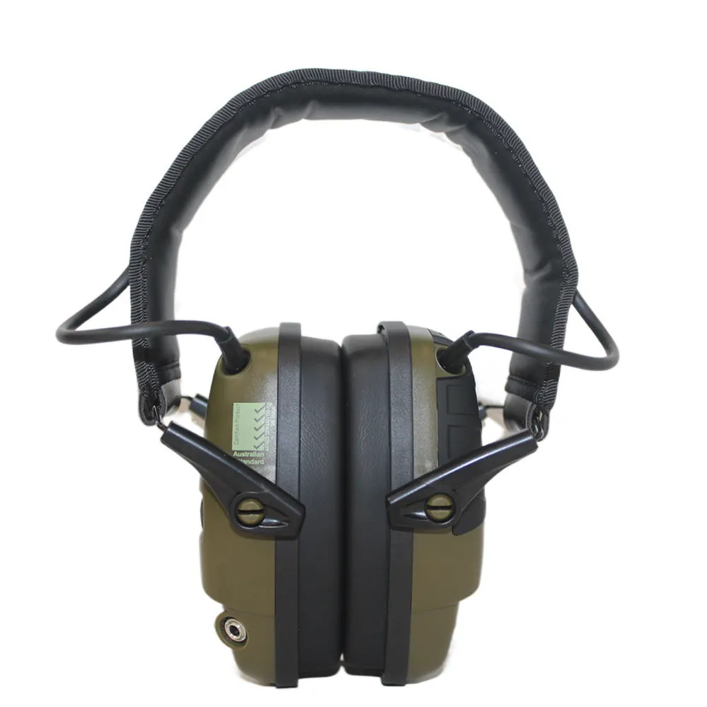 Outdoor noise-canceling headphones army green over-ear ABS steel for hunting shooting