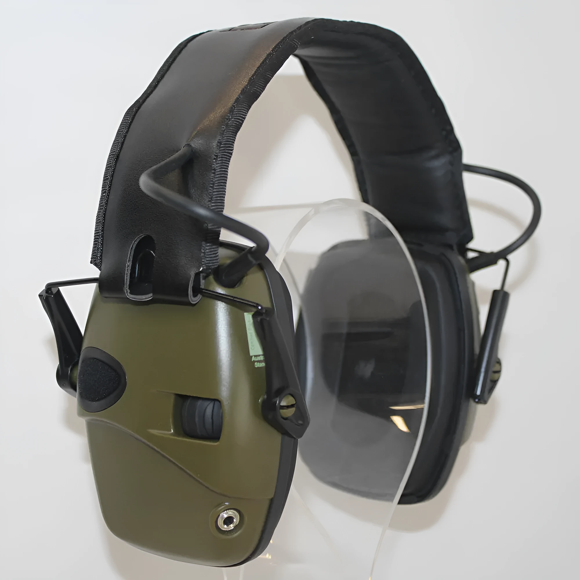 Outdoor noise-canceling headphones army green over-ear ABS steel for hunting shooting