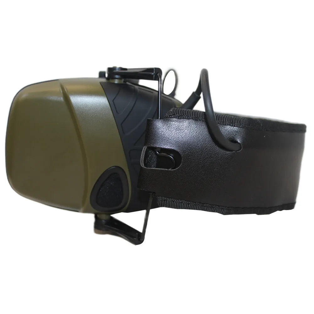 Outdoor noise-canceling headphones army green over-ear ABS steel for hunting shooting
