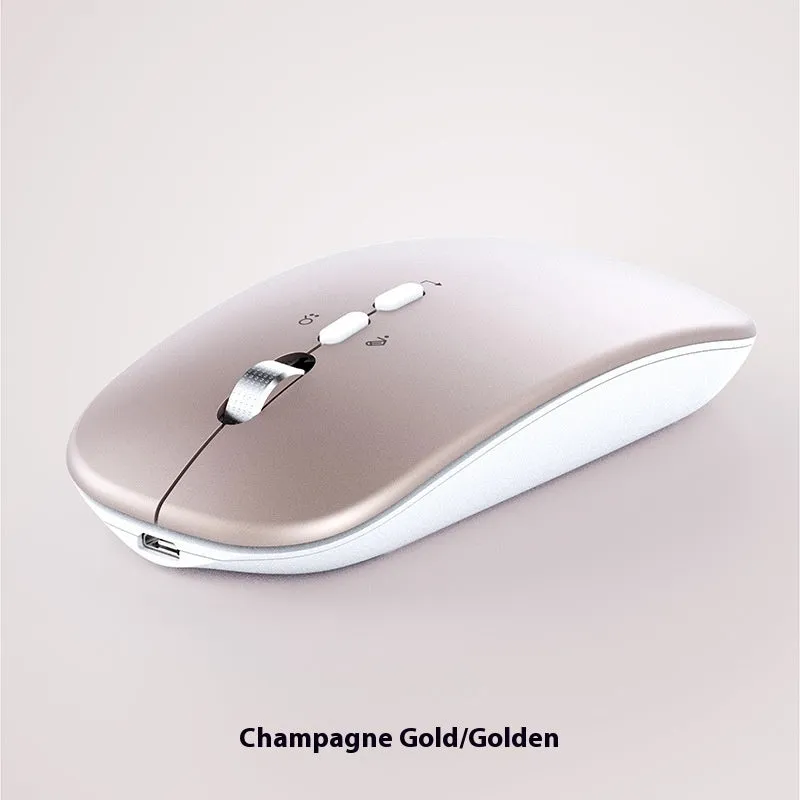 AI intelligent voice translation wireless charging mouse in gold with 2.4GHz and 2000DPI optical sensor