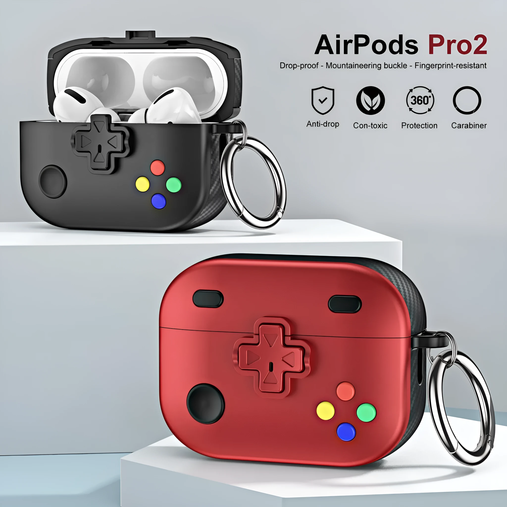 Frosted TPU PC protective cover for Apple AirPods, available in multiple colours, with all-inclusive design