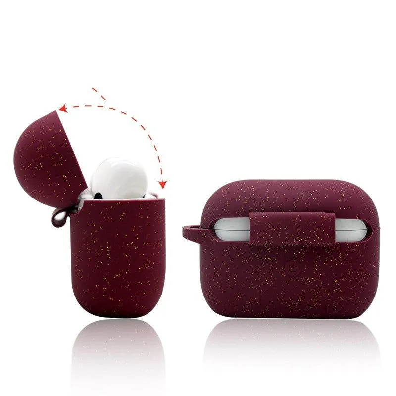 Glitter silicone clamshell protective cover for AirPods Pro in multiple colour options