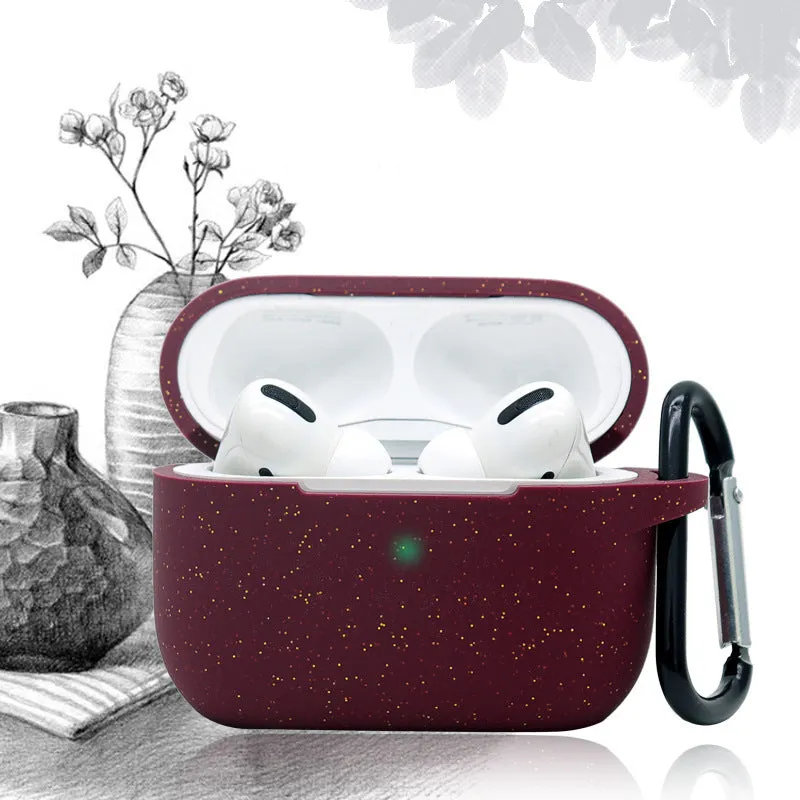 Glitter silicone clamshell protective cover for AirPods Pro in multiple colour options