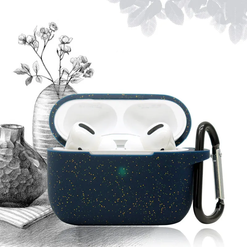 Glitter silicone clamshell protective cover for AirPods Pro in multiple colour options