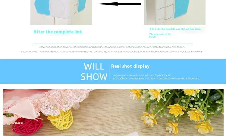 White ABS plastic corner drawer child safety lock with adhesive tape for cabinets