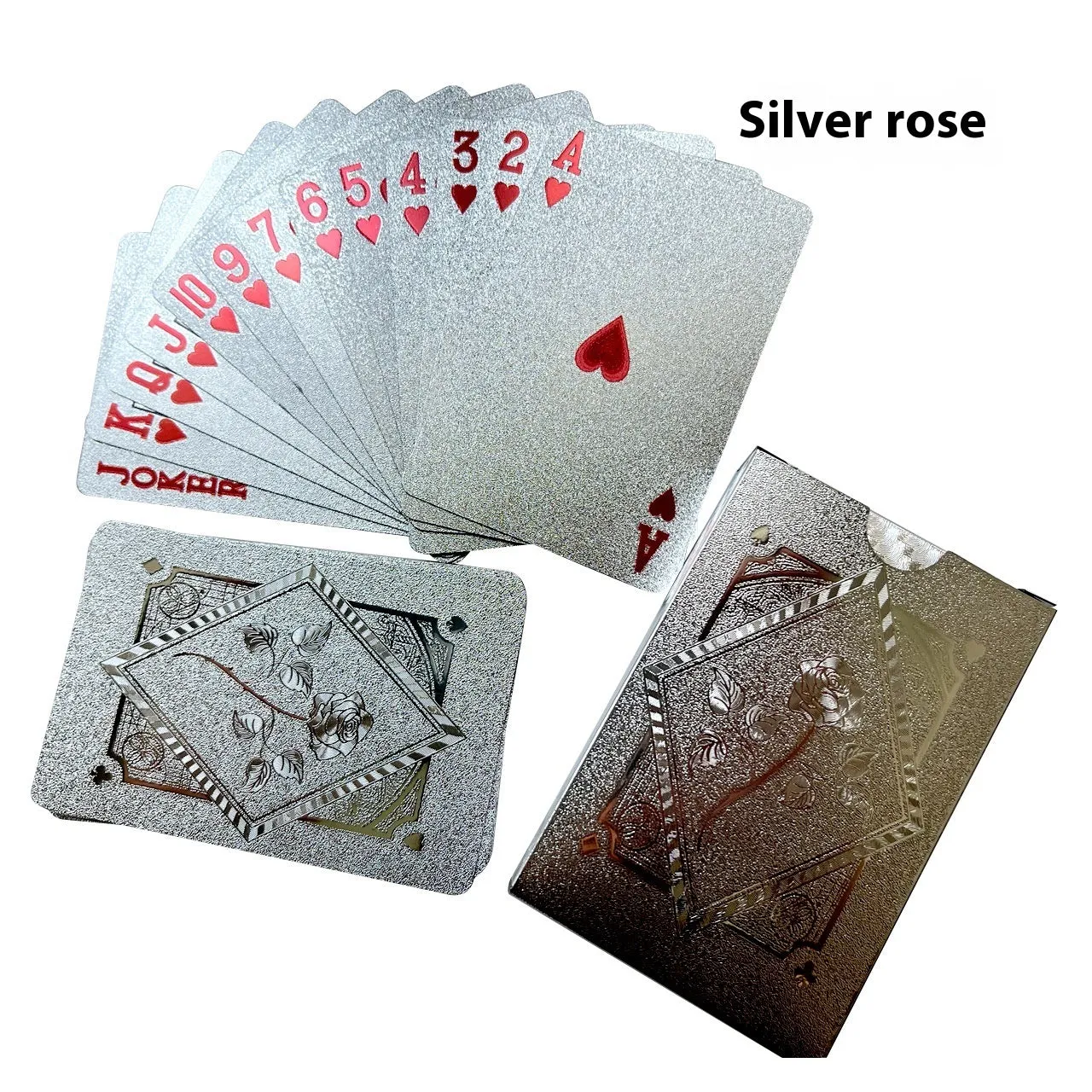 Gold foil playing cards deck with metallic finish 57 by 87 millimetres