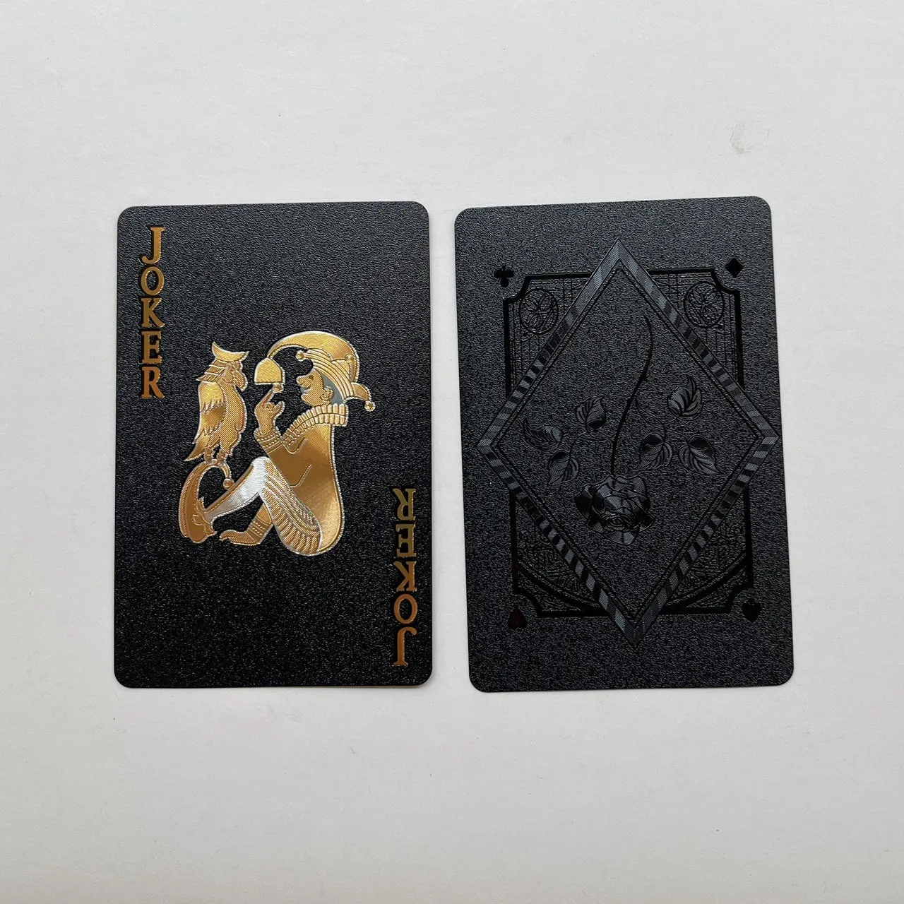 Gold foil playing cards deck with metallic finish 57 by 87 millimetres