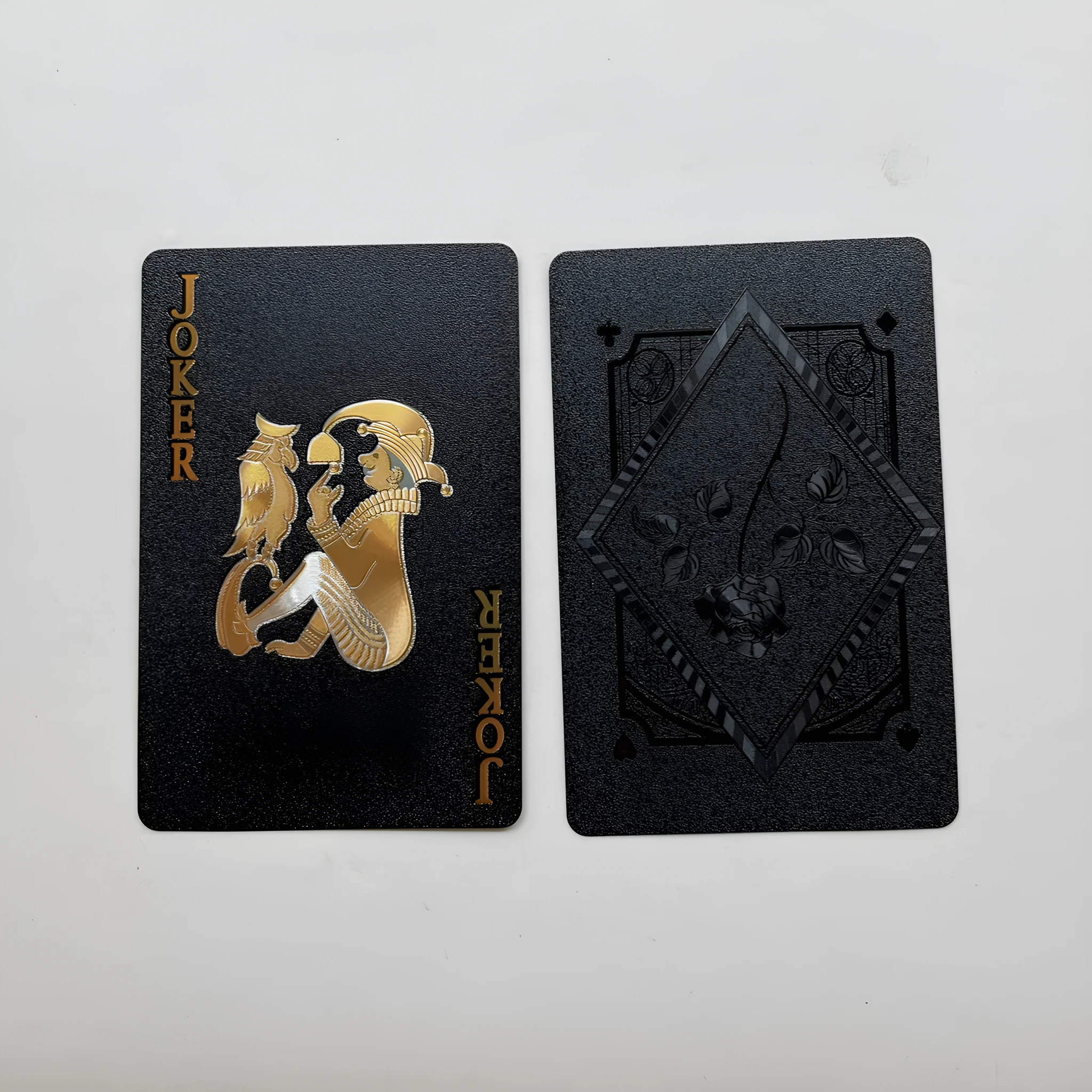 Gold foil playing cards deck with metallic finish 57 by 87 millimetres
