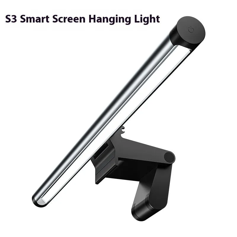 Asymmetric anti blue light screen hanging light on computer monitor with 2.4G wireless control