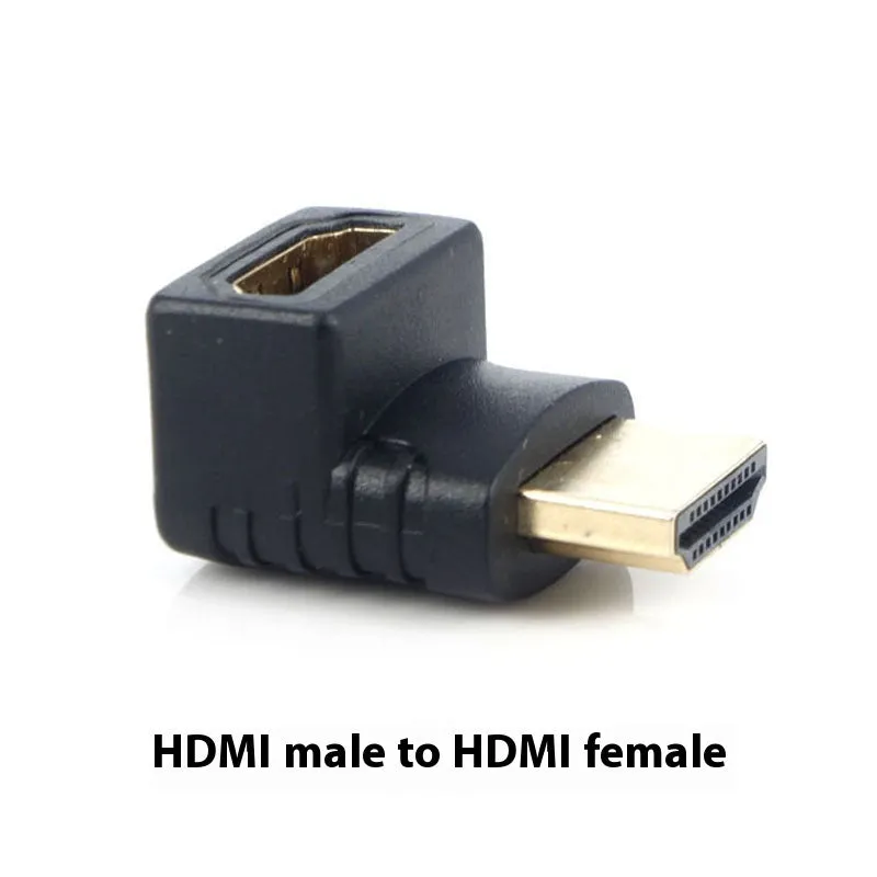 270 degree HDMI adapter cable square bent up and down for laptop and TV use