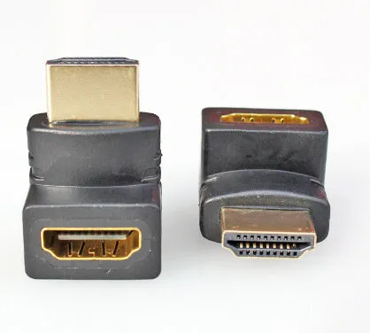 270 degree HDMI adapter cable square bent up and down for laptop and TV use