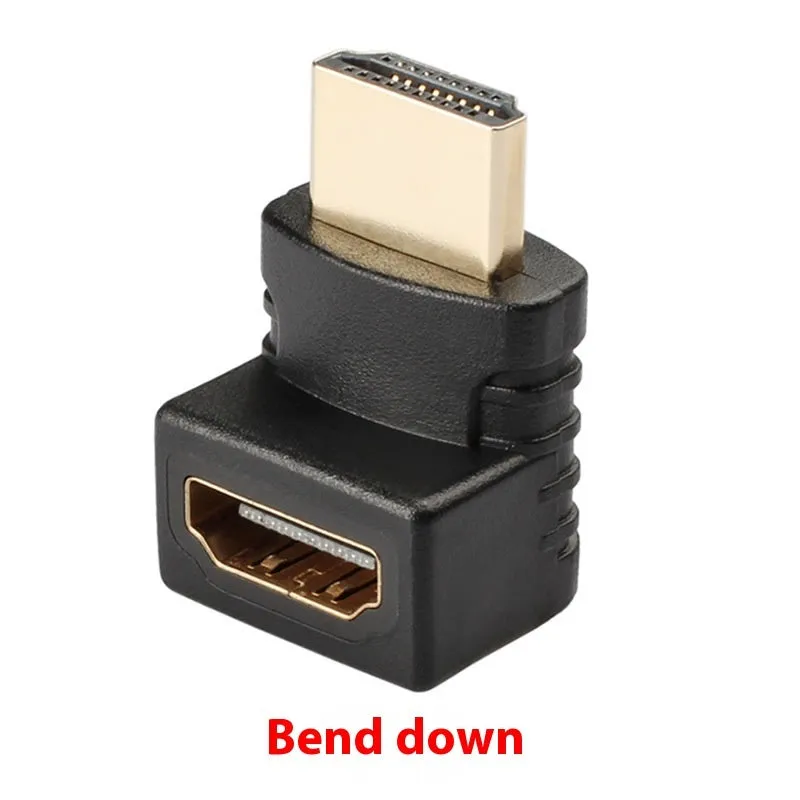 270 degree HDMI adapter cable square bent up and down for laptop and TV use