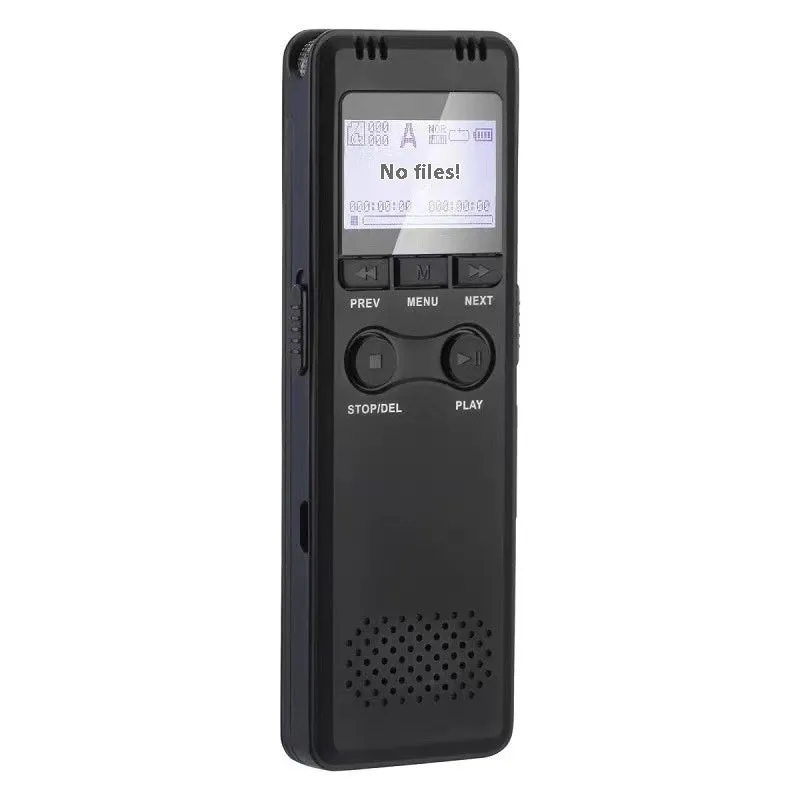 Black HD noise reduction digital recording pen with zinc alloy shell and 32GB capacity on a dark background
