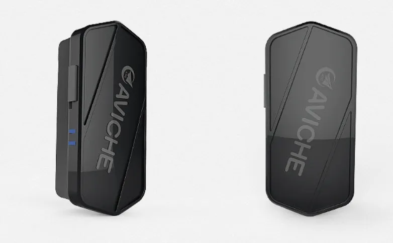 Black portable air purifier necklace with USB charging port and compact design