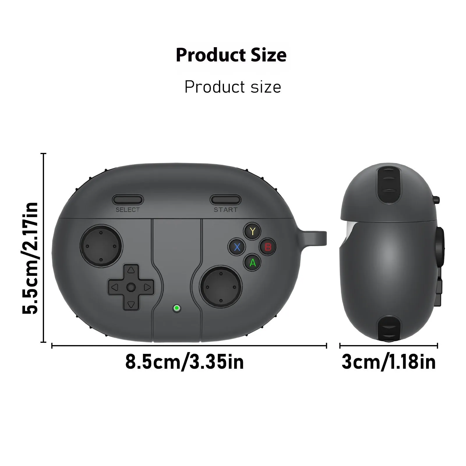 Silicone Bluetooth earphone cover for Beats Studio Buds in pink with embossed game machine pattern