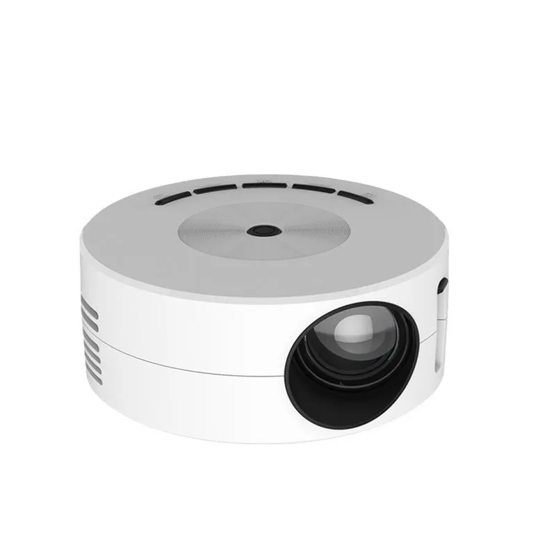 White portable wired same screen projector for mobile phones with remote control