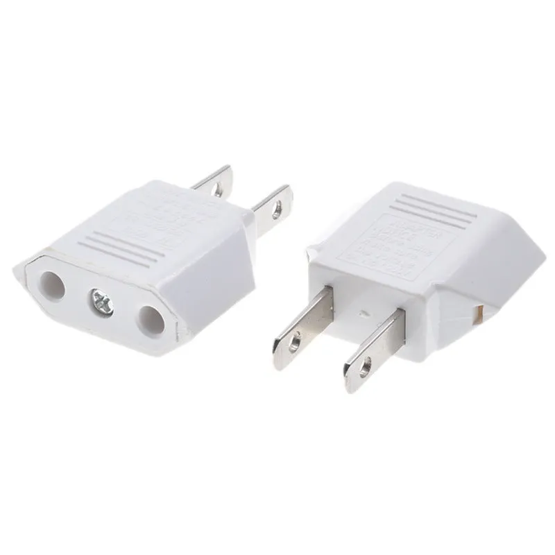 European to American conversion plug all-copper 2-hole adapter in black and white