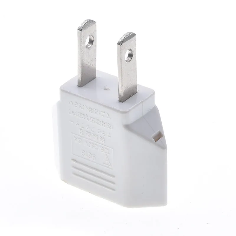 European to American conversion plug all-copper 2-hole adapter in black and white