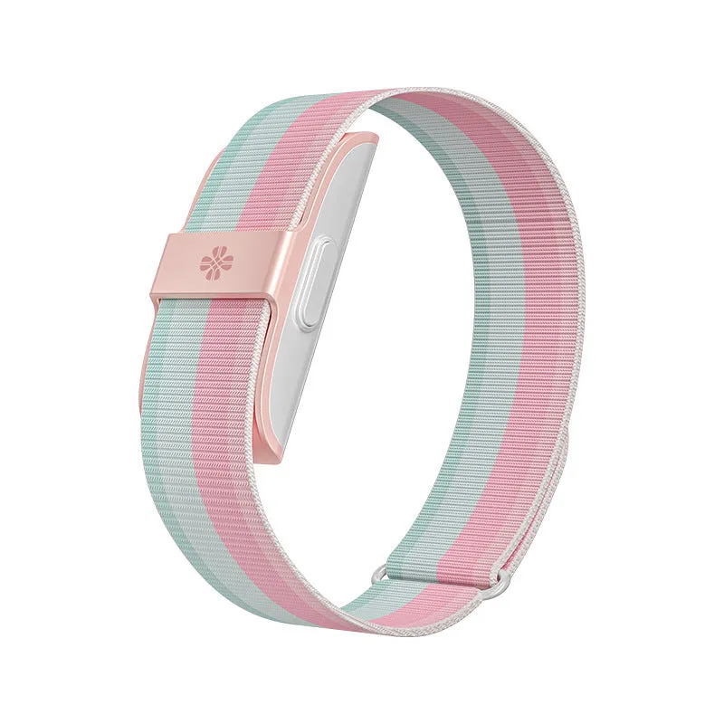 Smart bracelet in silver with heart rate blood pressure sleep and blood oxygen monitoring on display, waterproof sports design