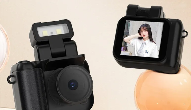 HD Digital Camera Y4000 in black, portable student camera with video and photo functions