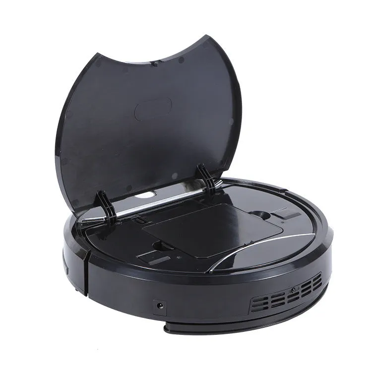 Jieshi D502 automatic recharge sweeping robot in white and black with remote control, 300ml capacity