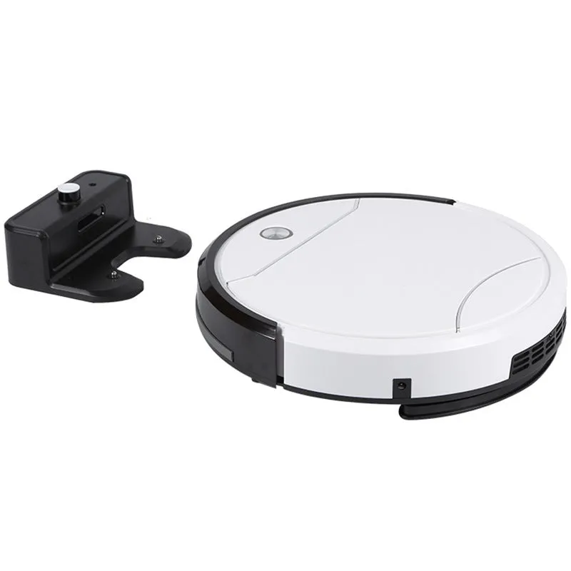 Jieshi D502 automatic recharge sweeping robot in white and black with remote control, 300ml capacity