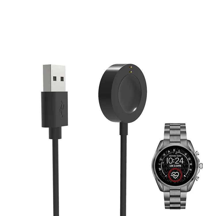 ABS 5E Smart Watch Charger Cable for Michael Kors, black colour, compact 8cm x 4cm x 1cm charger