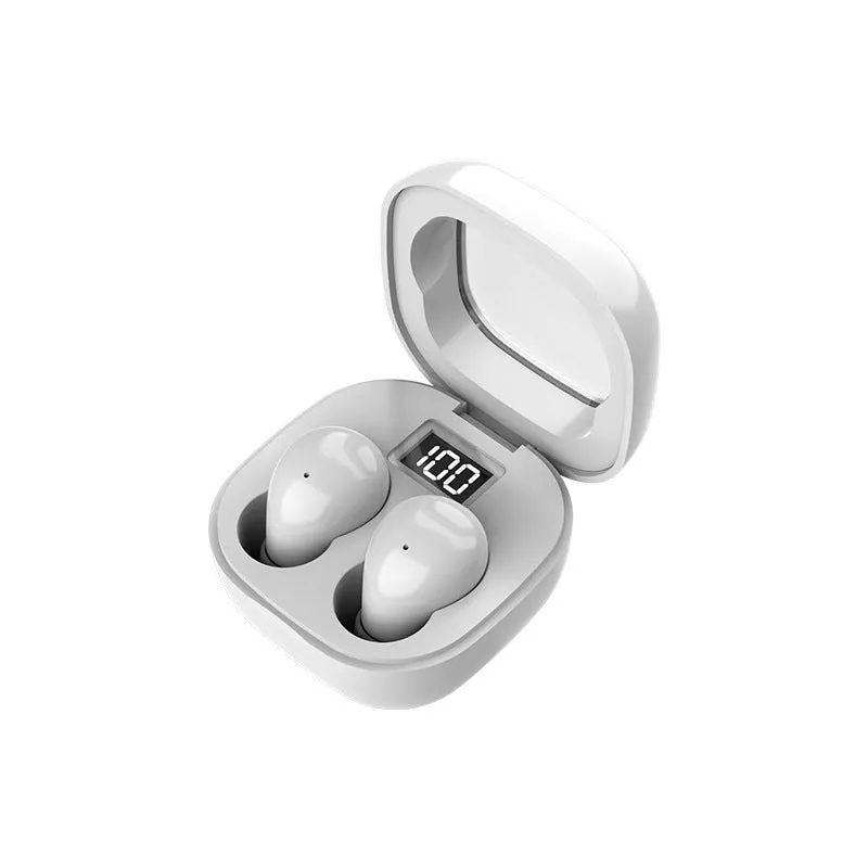 Mini13x Bluetooth headset with digital display, plastic in-ear design, black colour