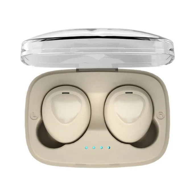 Bluetooth TWS sports mini wireless headset in black boxed packaging, ABS earplug style