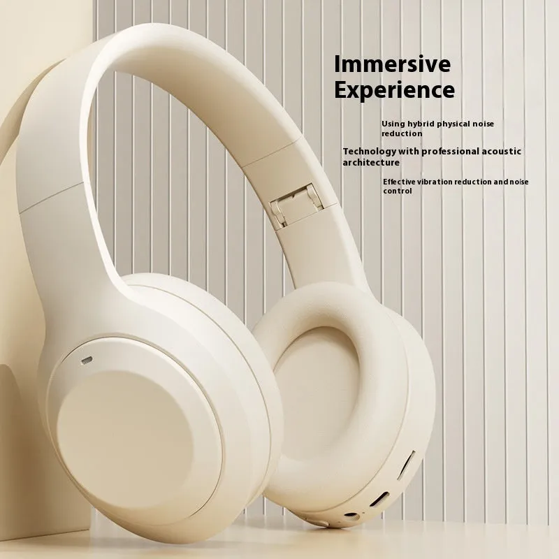 Headworn Bluetooth earphone with folding card design in khaki colour wireless e-sports gaming headset