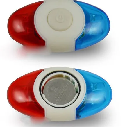 Red and blue LED tail light with four beads and adjustable mounting base