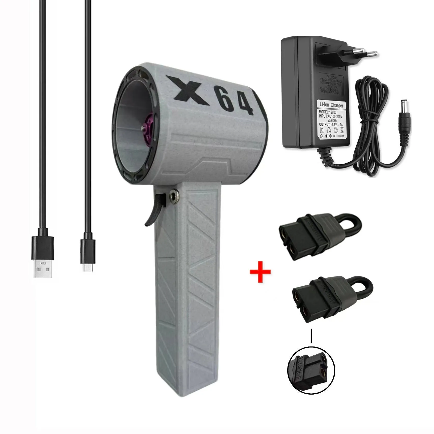 64mm turbo fan industrial grade handheld hair dryer black grey red car wash drying tool