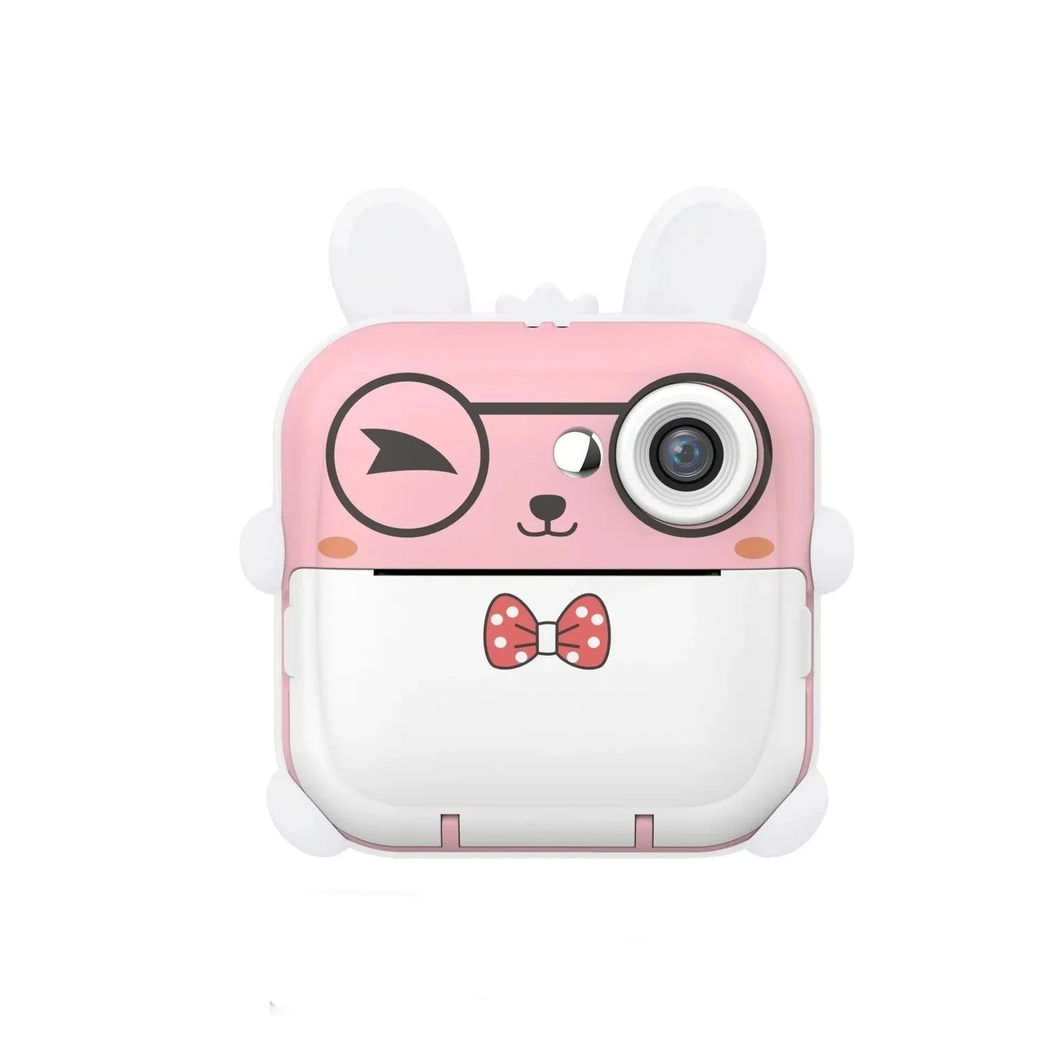 Q5 Polaroid children's digital cartoon camera in pink rabbit design with lanyard and stickers