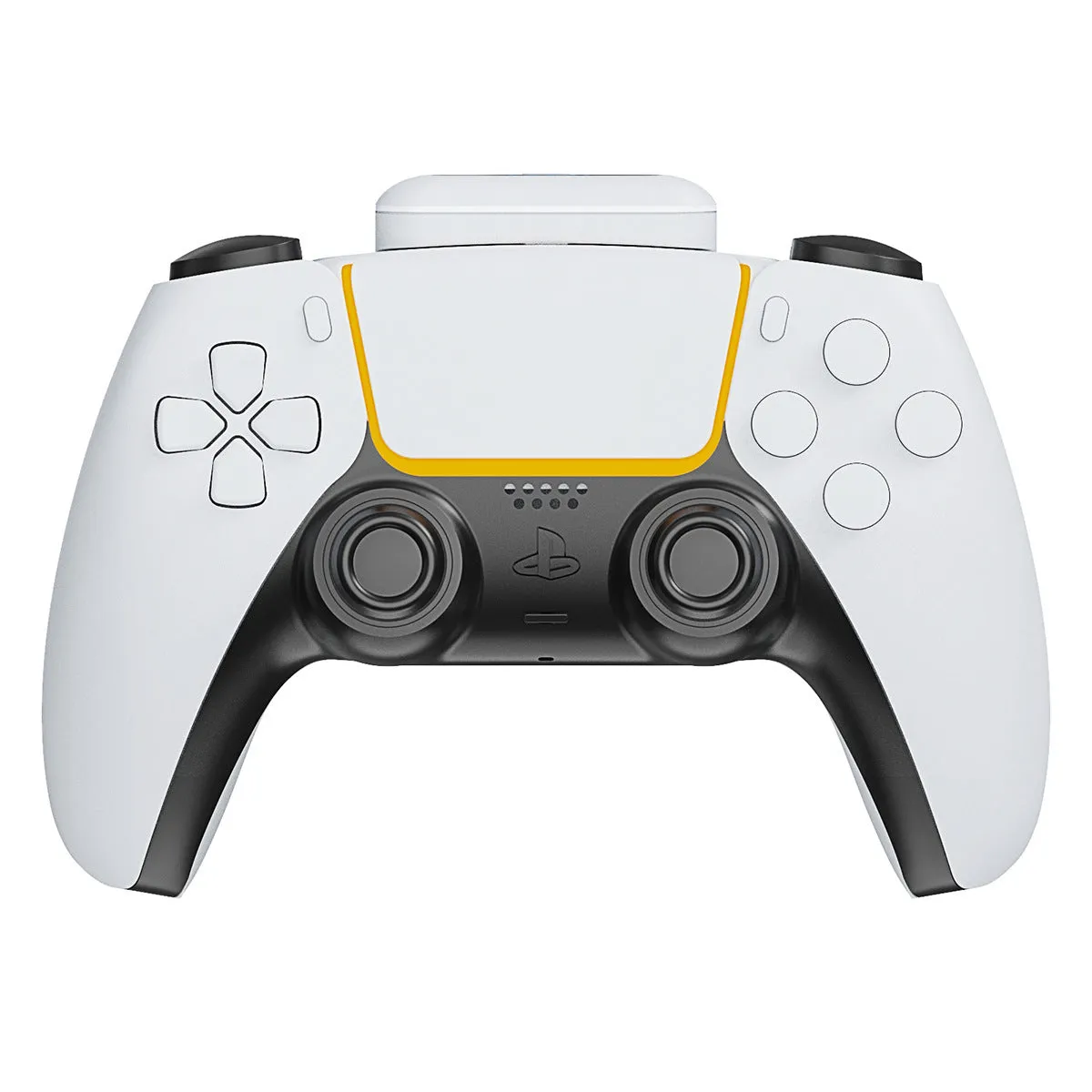 White PS5 controller battery pack 1500mAh with LED display and outer hanging bag