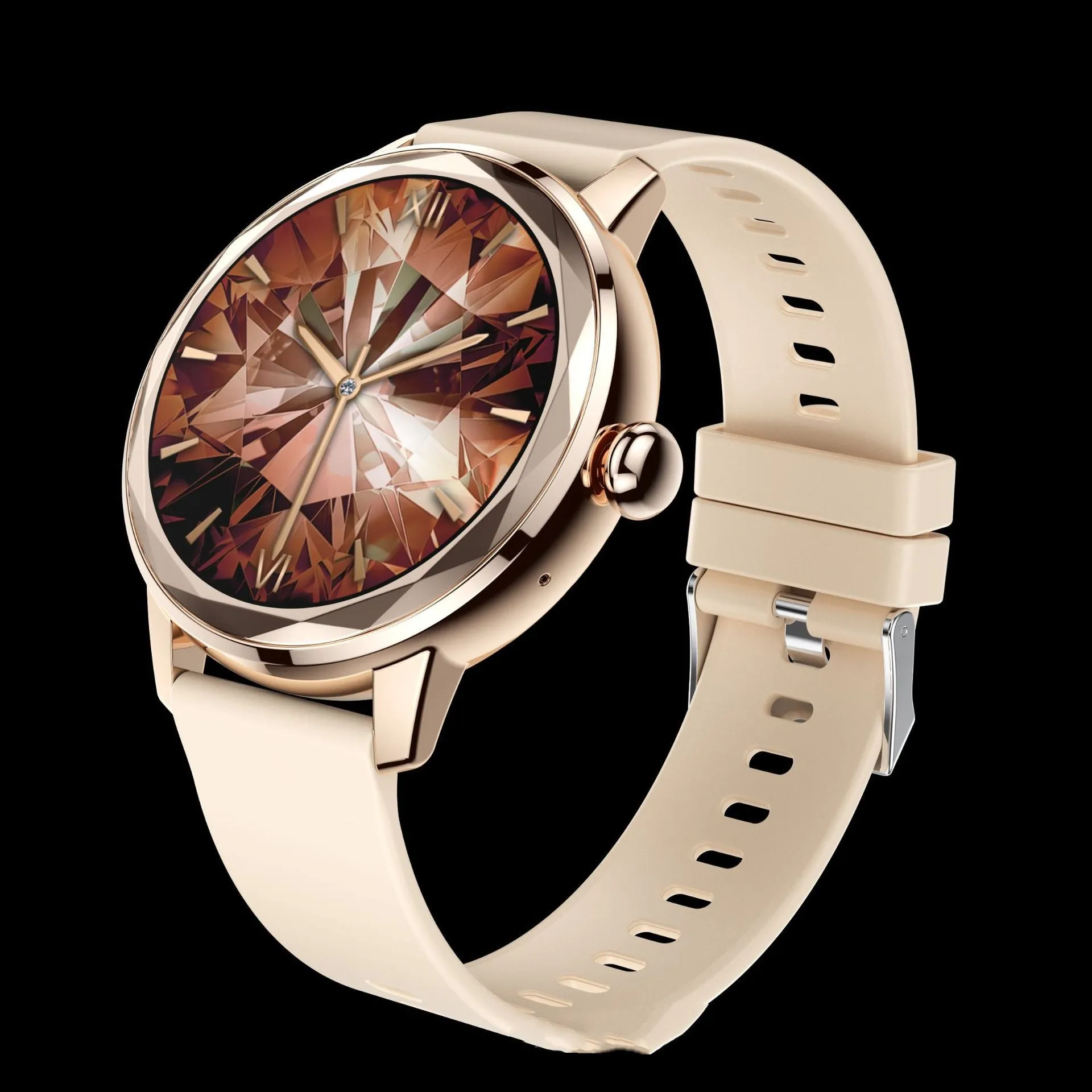 Ladies smart watch with TFT screen, heart rate and blood oxygen monitoring, Bluetooth calling, waterproof, in silver colour