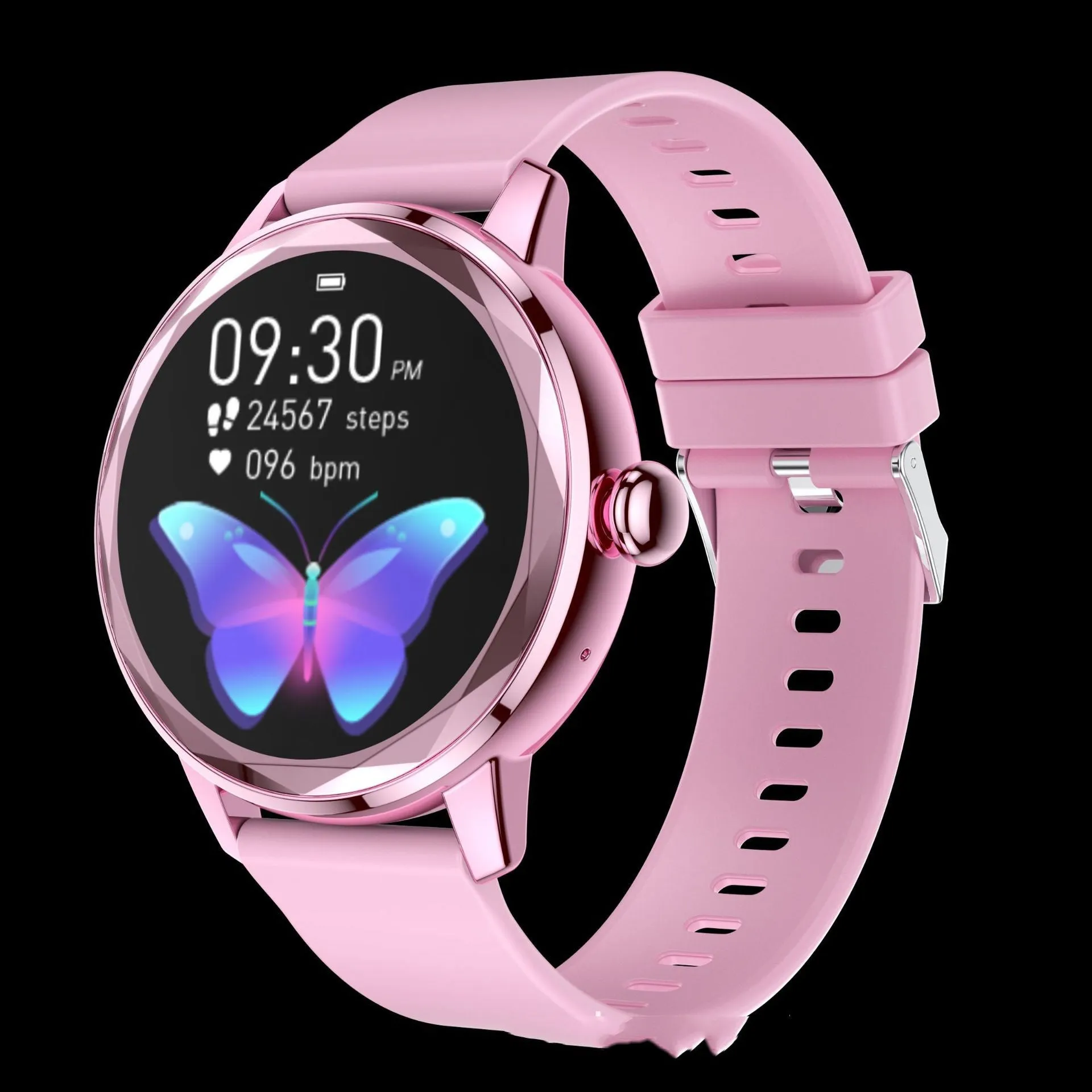 Ladies smart watch with TFT screen, heart rate and blood oxygen monitoring, Bluetooth calling, waterproof, in silver colour
