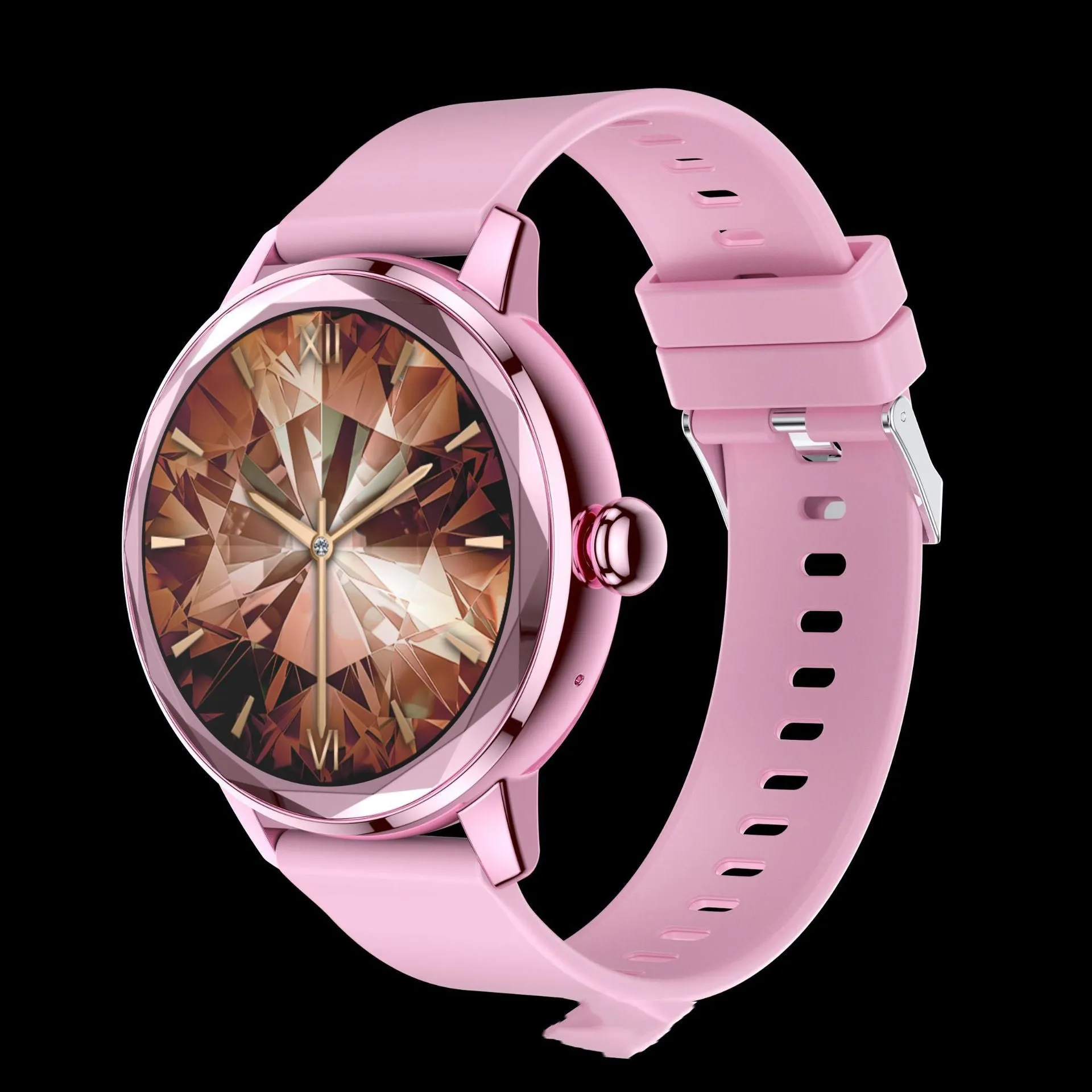 Ladies smart watch with TFT screen, heart rate and blood oxygen monitoring, Bluetooth calling, waterproof, in silver colour