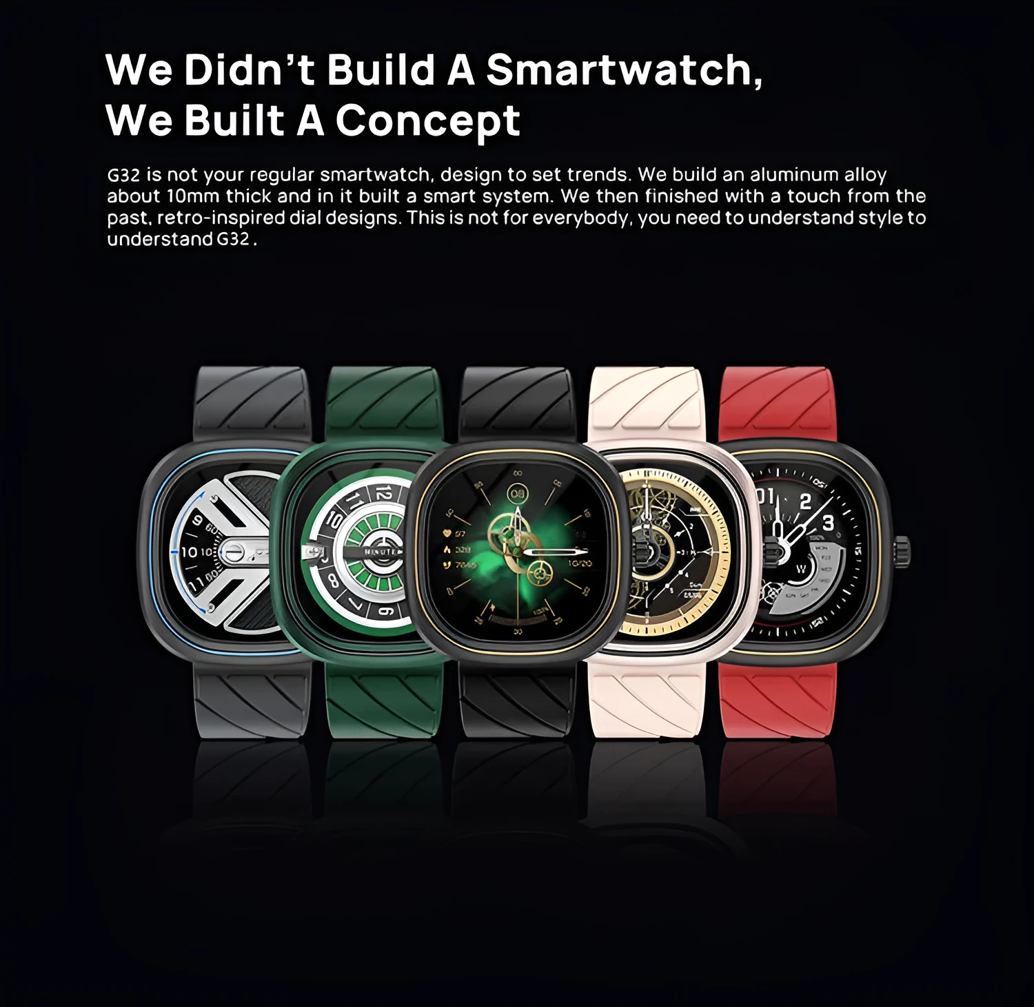 Bluetooth smart sports watch with 1.32-inch touchscreen on silicone wristband