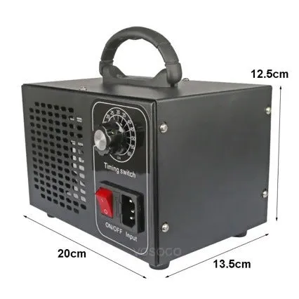 Black compact 220-110V ozone generator for sterilization disinfection and odor removal