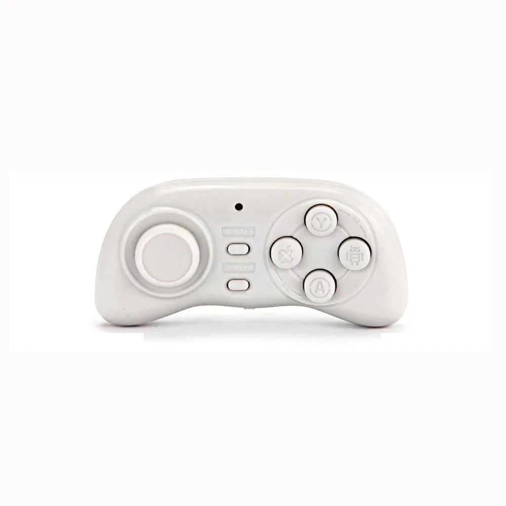 Black mobile game controller Smart Handle 608 on white background, Bluetooth mini gamepad with plastic body