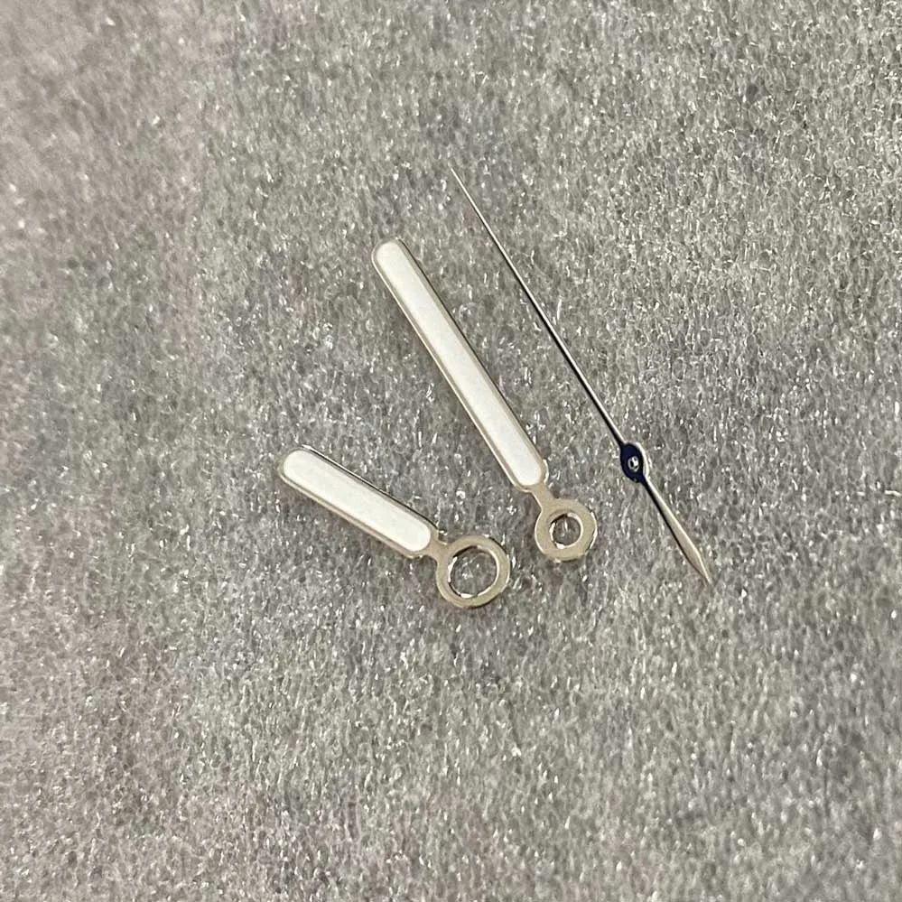 Watch accessories 3-piece set NH35 pointer silver edge white 8.2x12.5x13mm