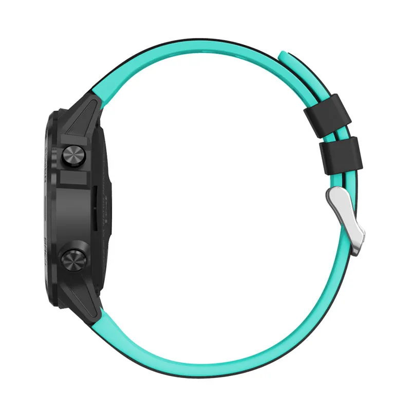 Blue sports smart watch with a 1.3-inch screen and silicone wrist strap on a wrist.