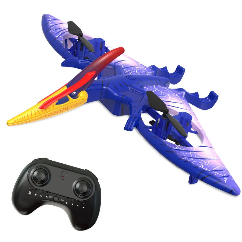 Remote-controlled pterosaur quadcopter drone with night light and sound effect, metal body, 30-50cm size