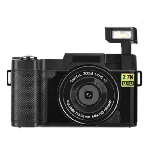 HD 27K flip screen digital camera 30MP 3-inch TFT LCD with lens and strap