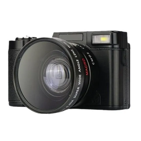 HD 27K flip screen digital camera 30MP 3-inch TFT LCD with lens and strap