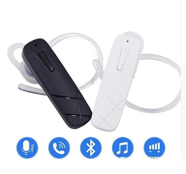 Black and white wireless Bluetooth stereo headset with earplug design showing multipoint connection capability